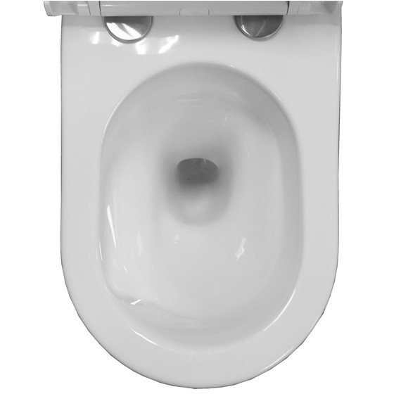 Унитаз подвесной Azario Etera AZ-118E-UQ3 с тонкой крышкой микролифт фото 7