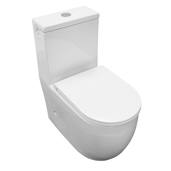 Унитаз-моноблок Azario Velluto AZ-6281 с тонкой крышкой микролифт (Система смыва Торнадо) - 3 Унитаз-моноблок Azario Velluto AZ-6281 с тонкой крышкой микролифт (Система смыва Торнадо) фото 3