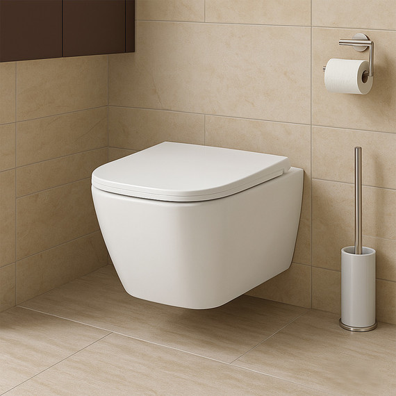 Унитаз подвесной безободковый Azario Cascad AZ-2303-A с тонкой крышкой микролифт (Система смыва Торнадо) фото 16