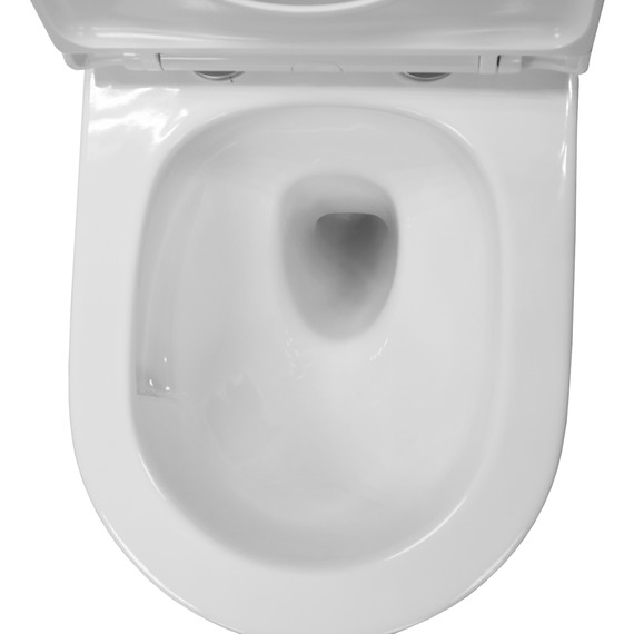 Унитаз подвесной безободковый Azario Nove AZ-9312T с тонкой крышкой микролифт фото 8