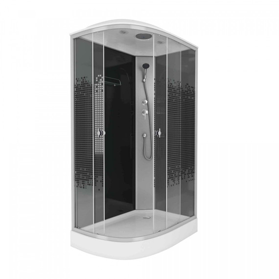 Душевая кабина Niagara 120x80 см NG-4512-14R BLACK, с мелким поддоном 13см, профиль матовый хром, стекло тонированное - 11 Душевая кабина Niagara 120x80 см NG-4512-14R BLACK, с мелким поддоном 13см, профиль матовый хром, стекло тонированное фото 11