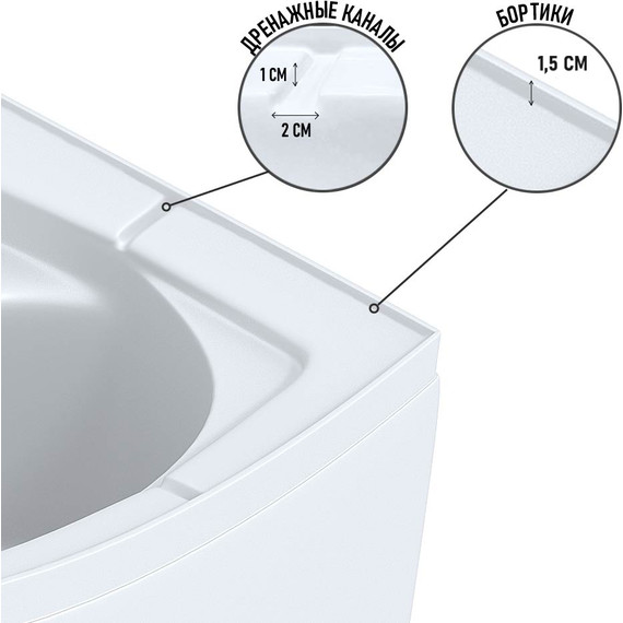 Душевая кабина Niagara Promo P100/80/40L/MT 100x80 см, с высоким поддоном 40 см, профиль белый, стекло матовое (безсиликоновая сборка) фото 5