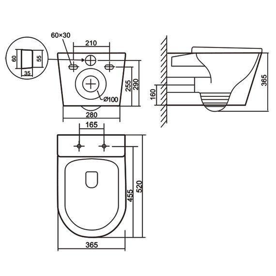 Унитаз подвесной безободковый Azario Eclat AZ-2381-A с тонкой крышкой микролифт (Система смыва Торнадо) фото 17