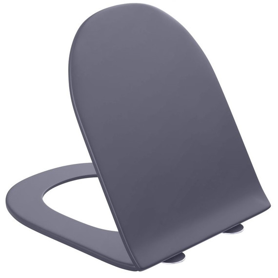 Сиденье с крышкой для унитаза Grossman микролифт 49GR55GMS, серый матовый -  Сиденье с крышкой для унитаза Grossman микролифт 49GR55GMS, серый матовый фото