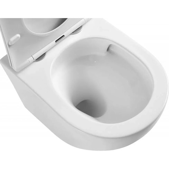 Инсталляция с подвесным унитазом комплект: Grohe Rapid SL 38772001 с подвесным безободковым унитазом Azario Grado AZ-0046-UQ1 сиденье микролифт, крепление, кнопка смыва хром (система смыва Торнадо) фото 7