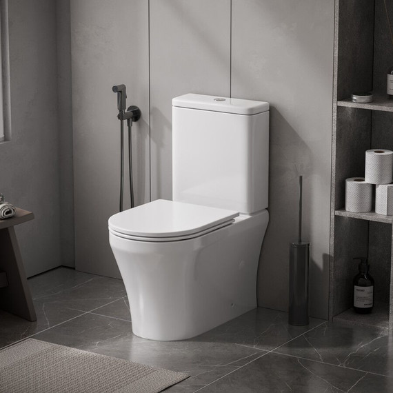 Унитаз-компакт безободковый Grossman GR-4485SQ с тонкой крышкой микролифт - 12 Унитаз-компакт безободковый Grossman GR-4485SQ с тонкой крышкой микролифт фото 12