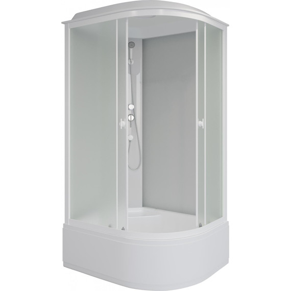 Душевая кабина Niagara Promo 90x70 см P90/70/40L/MT, с высоким поддоном 40 см, профиль белый, стекло матовое (безсиликоновая сборка) фото 4