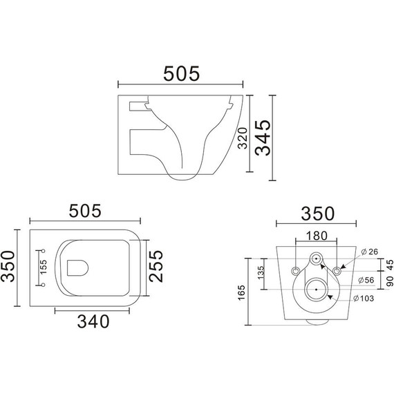 Унитаз подвесной безободковый Veconi Pulo VPU-51T (Система смыва торнадо) с тонкой крышкой микролифт фото 7