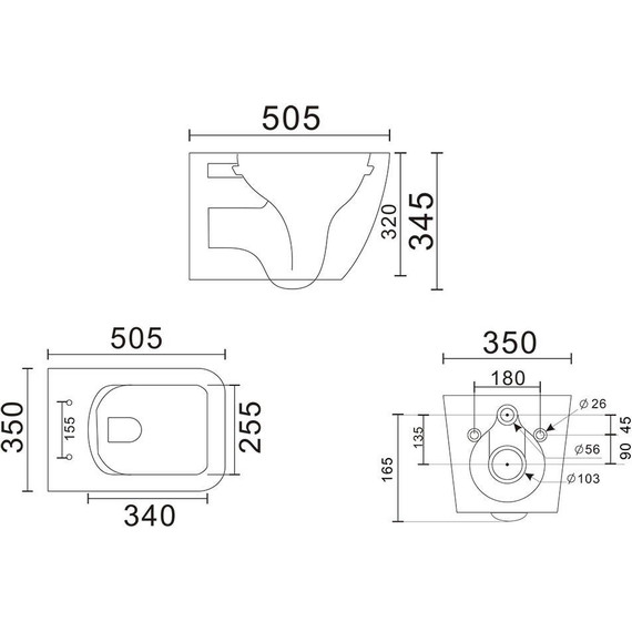 Унитаз подвесной безободковый Veconi Pulo VPU-51TB (Система смыва торнадо) с тонкой крышкой микролифт, чёрный матовый фото 6