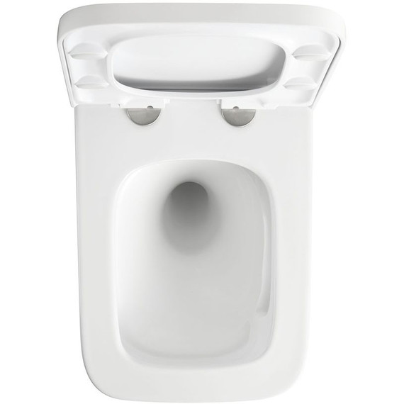 Унитаз подвесной безободковый Veconi Pulo VPU-51T (Система смыва торнадо) с тонкой крышкой микролифт фото 2