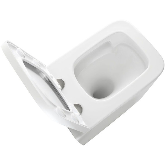 Унитаз подвесной безободковый Veconi Pulo VPU-51T (Система смыва торнадо) с тонкой крышкой микролифт фото 5