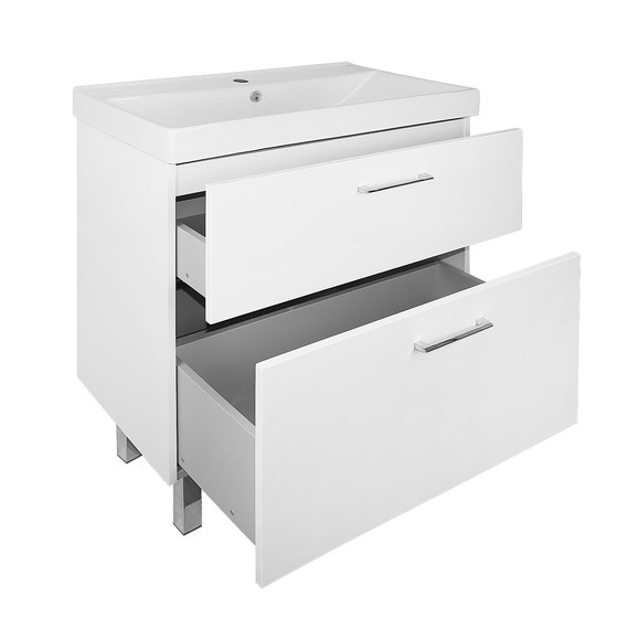 Тумба напольная с раковиной Azario Ника 70 см CS00089990, белый глянцевый - 3 Тумба напольная с раковиной Azario Ника 70 см CS00089990, белый глянцевый фото 3