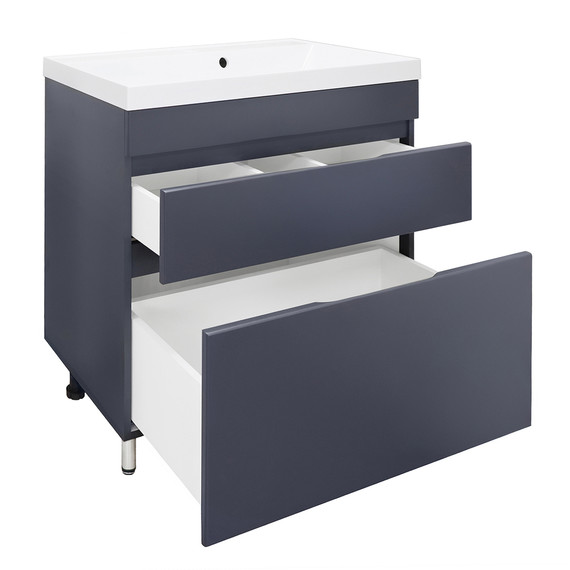 Тумба напольная с раковиной Azario Эстима 80 см CS00094597, графит фото 2