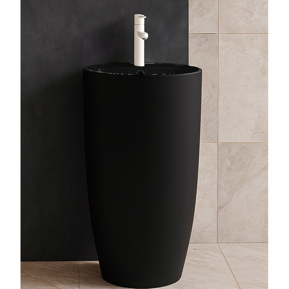 Раковина напольная Azario Tea 45 см AZ-M30149MB, чёрный фото 4