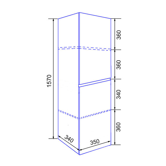 Пенал подвесной Azario Эстима 35 см L CS00094556, белый глянцевый - 5 Пенал подвесной Azario Эстима 35 см L CS00094556, белый глянцевый фото 5