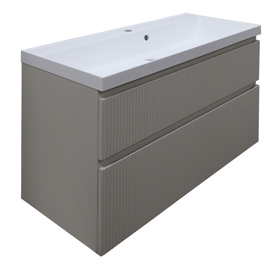 Тумба подвесная с раковиной Azario Viola 100 см CS00097150, бежевый - 2 Тумба подвесная с раковиной Azario Viola 100 см CS00097150, бежевый фото 2