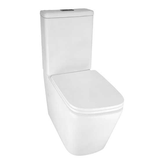 Унитаз-компакт безободковый Azario Etereo AZ-8203 с тонкой крышкой микролифт (Система смыва Торнадо) фото 3