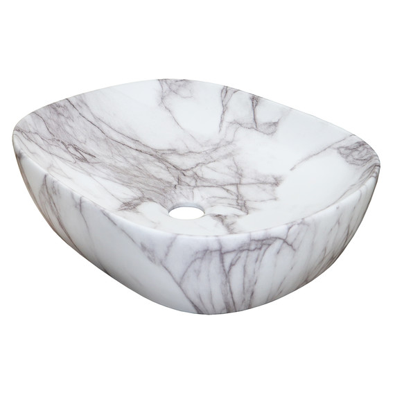 Раковина-чаша Azario 46 см AZ-2185- M819, светлый мрамор фото 3