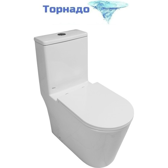 Унитаз-моноблок Azario Eagle AZ-80673 с тонкой крышкой микролифт (Система смыва Торнадо) фото 