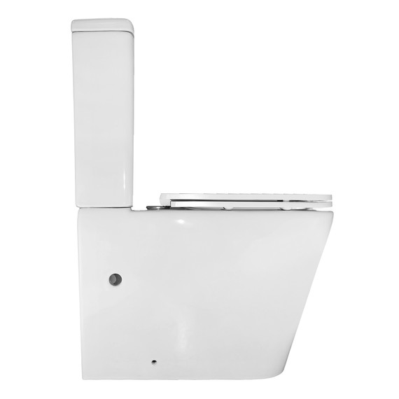 Унитаз-компакт безободковый Azario Etereo AZ-8203 с тонкой крышкой микролифт (Система смыва Торнадо) фото 14