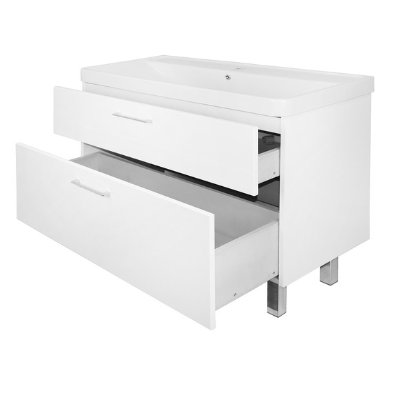 Тумба напольная с раковиной Azario Ника 100 см CS00089955, белый - 3 Тумба напольная с раковиной Azario Ника 100 см CS00089955, белый фото 3