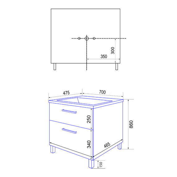 Тумба напольная с раковиной Azario Ника 70 см CS00094407, белый глянцевый - 8 Тумба напольная с раковиной Azario Ника 70 см CS00094407, белый глянцевый фото 8