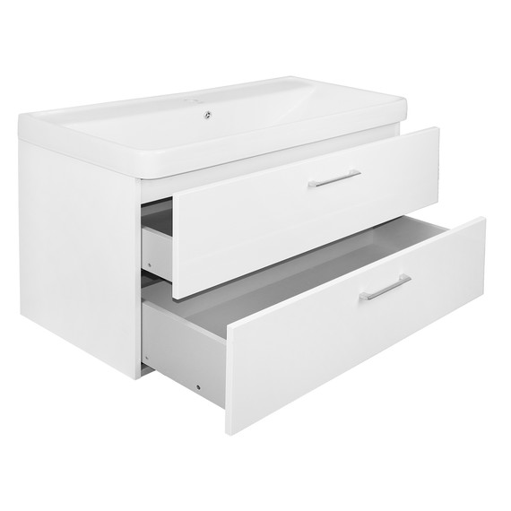Тумба подвесная с раковиной Azario Ника 100 см CS00089923, белый - 3 Тумба подвесная с раковиной Azario Ника 100 см CS00089923, белый фото 3