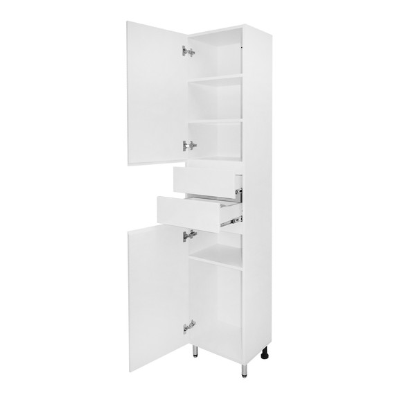 Пенал напольный Azario Эстима 40 см L CS00094558, белый глянцевый - 2 Пенал напольный Azario Эстима 40 см L CS00094558, белый глянцевый фото 2