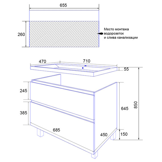 Тумба напольная с раковиной Azario Ника 70 см CS00089990, белый глянцевый - 7 Тумба напольная с раковиной Azario Ника 70 см CS00089990, белый глянцевый фото 7