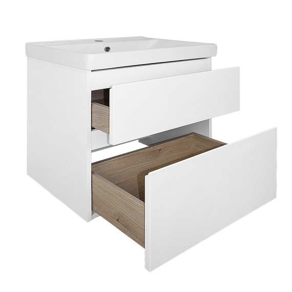 Тумба подвесная с раковиной Azario Мила 60 см CS00091362, белый матовый - 3 Тумба подвесная с раковиной Azario Мила 60 см CS00091362, белый матовый фото 3