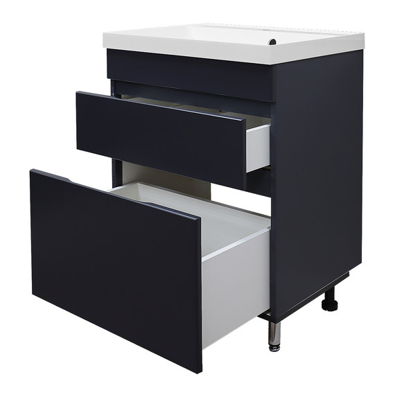 Тумба напольная с раковиной Azario Эстима 60 см CS00094593, графит фото 2