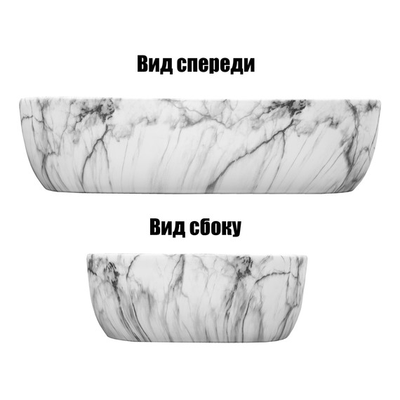 Раковина-чаша Azario 60 см AZ-2143-P-M805, тёмный мрамор - 4 Раковина-чаша Azario 60 см AZ-2143-P-M805, тёмный мрамор фото 4