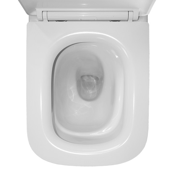 Унитаз-компакт безободковый Azario Etereo AZ-8203 с тонкой крышкой микролифт (Система смыва Торнадо) фото 10