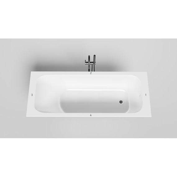 Ванна каменная Salini Orlanda 170х70 см 102011G (S-Sense) глянцевая  фото 3