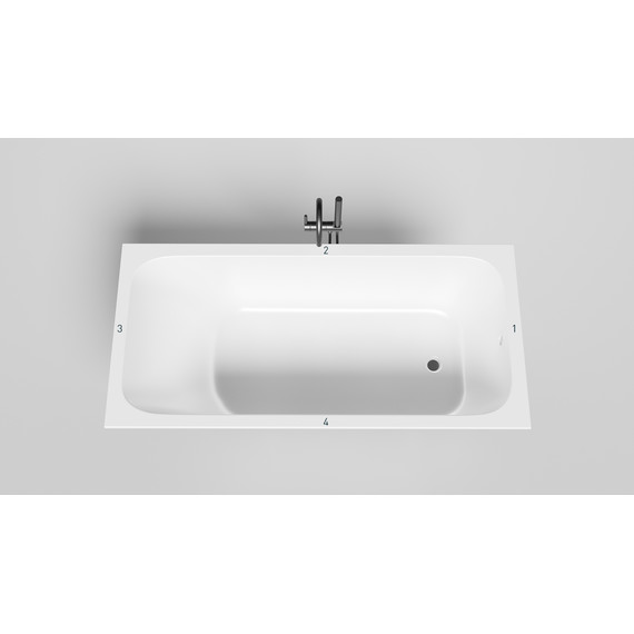 Ванна каменная Salini Orlanda 170x80 см 102016M (S-Sense) матовая фото 3