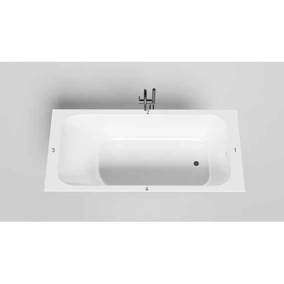 Ванна каменная Salini Orlanda 180х80 см 102012M (S-Sense) матовая  фото 3