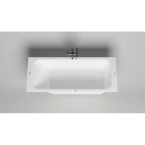 Ванна каменная Salini Orlanda 170x80 см 102126M (S-Stone) матовая - 3 Ванна каменная Salini Orlanda 170x80 см 102126M (S-Stone) матовая фото 3