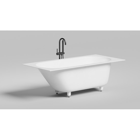Ванна каменная Salini Ornella 170x80 см 102414G (S-Sense) глянцевая - 2 Ванна каменная Salini Ornella 170x80 см 102414G (S-Sense) глянцевая фото 2