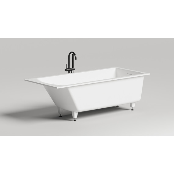 Ванна каменная Salini Cascata 180x80 см 104513G (S-Sense) глянцевая - 2 Ванна каменная Salini Cascata 180x80 см 104513G (S-Sense) глянцевая фото 2