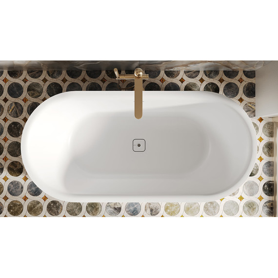 Ванна каменная Salini Perla 170x80 см 1049201M (S-Stone) матовая - 5 Ванна каменная Salini Perla 170x80 см 1049201M (S-Stone) матовая фото 5