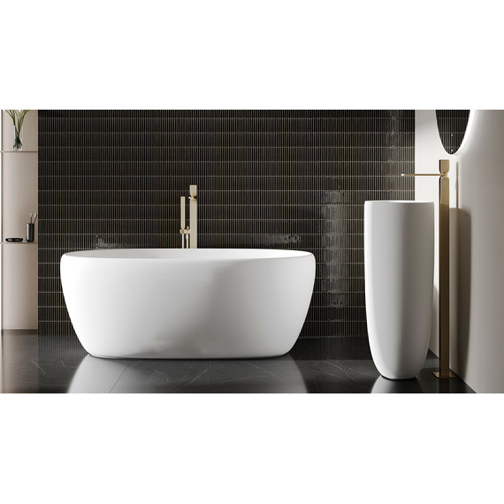 Ванна каменная Salini Luce 150x75 см 100122M (S-Stone) матовая - 4 Ванна каменная Salini Luce 150x75 см 100122M (S-Stone) матовая фото 4