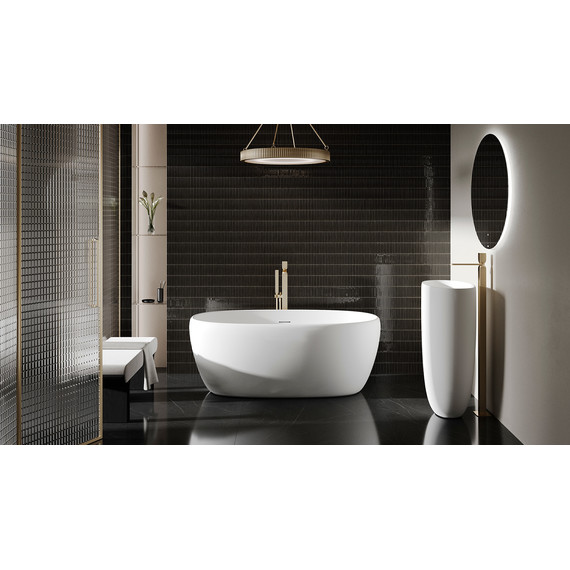 Ванна каменная Salini Luce 150x75 см 100122M (S-Stone) матовая - 5 Ванна каменная Salini Luce 150x75 см 100122M (S-Stone) матовая фото 5