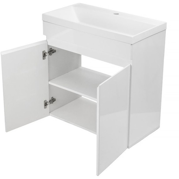 Тумба напольная с раковиной AN Сабина 60H 60 см, белый фото 5