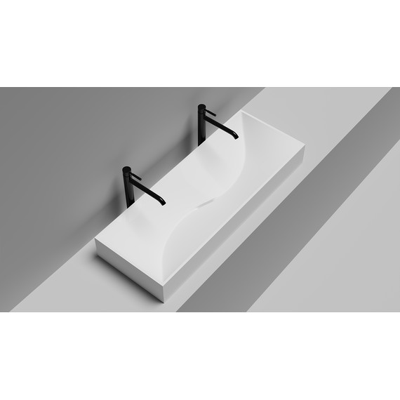 Раковина накладная Salini Sonata 120 см 1401201M (S-Stone) матовая - 4 Раковина накладная Salini Sonata 120 см 1401201M (S-Stone) матовая фото 4