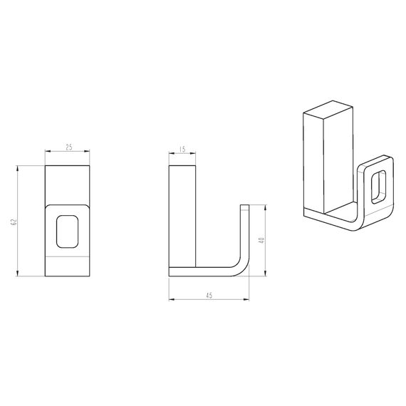 Крючок Boheme Q 10946-BR, цвет бронза фото 2