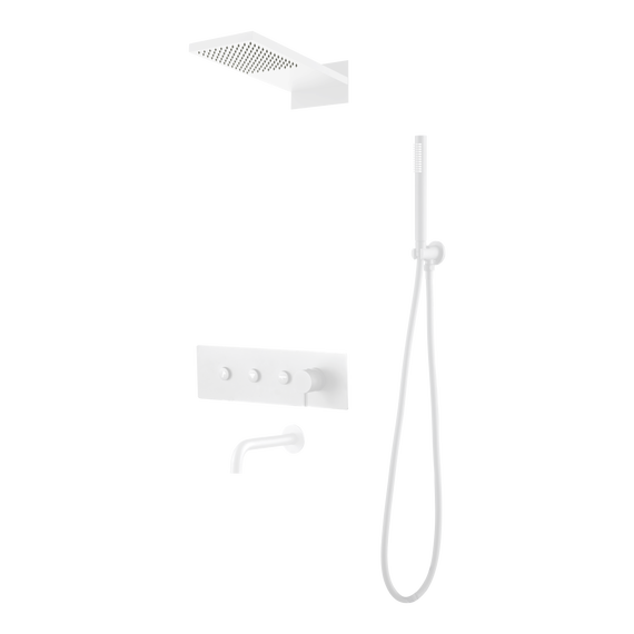 Душевая система для ванны Boheme Fusion 130-2-MW, белый матовый фото 