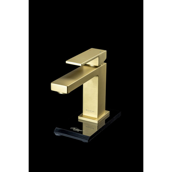 Смеситель для раковины Boheme Qubic 471-MG, золото матовое фото 2