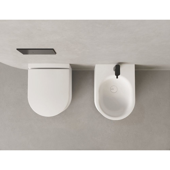 Унитаз подвесной безободковый Salini Gemelli 240121KM с крышкой микролифт (S-Stone) белый матовый фото 2