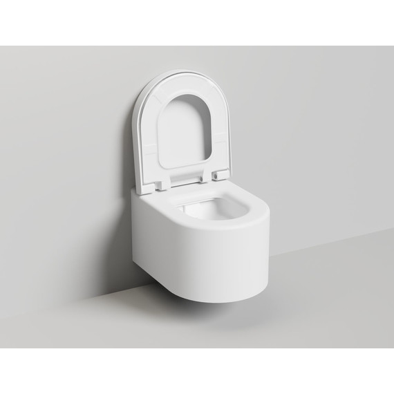 Унитаз подвесной безободковый Salini Gemelli 240121KSM с крышкой микролифт (S-Stone) белый матовый фото 
