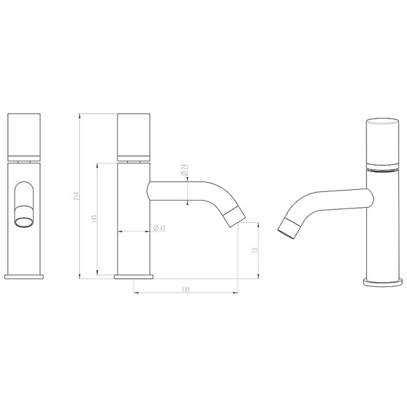 Смеситель для раковины Boheme Stick 121-GB.2, золото фото 2